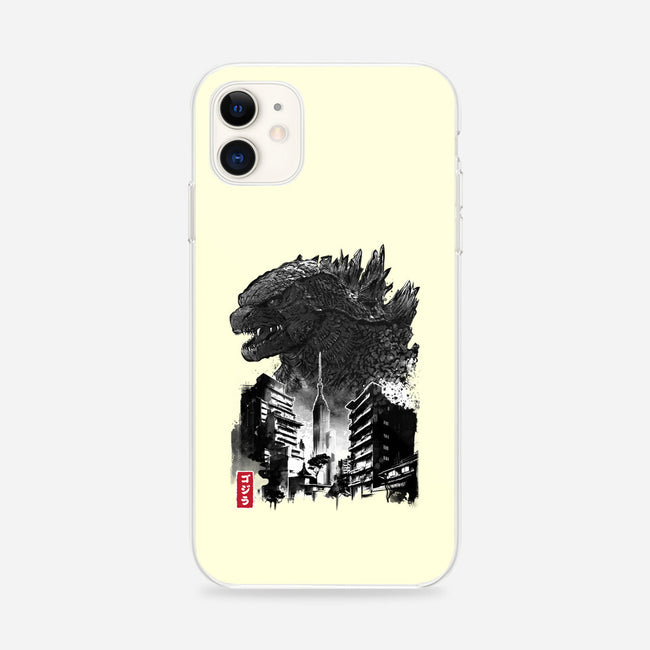 Godzilla Sumi-e-iphone snap phone case-DrMonekers
