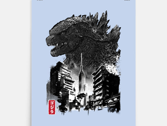 Godzilla Sumi-e