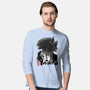 Godzilla Sumi-e-mens long sleeved tee-DrMonekers