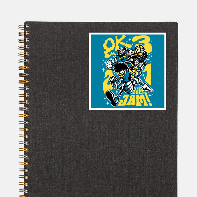 Cowboy Jam-none glossy sticker-demonigote