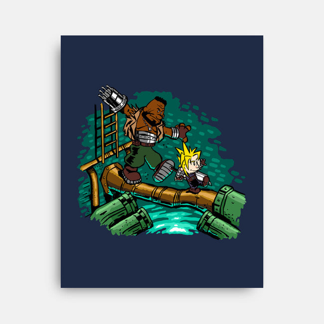 Barret And Cloud-none stretched canvas-demonigote