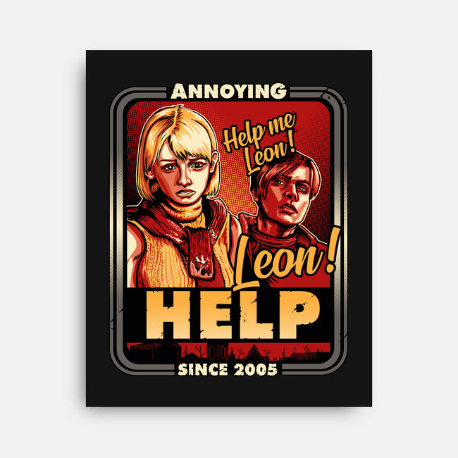 Leon Help-none stretched canvas-daobiwan
