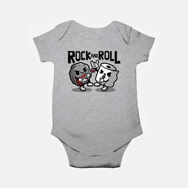 Rock And Toilet Roll-baby basic onesie-NemiMakeit