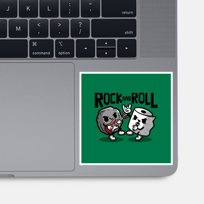 Rock And Toilet Roll-none glossy sticker-NemiMakeit
