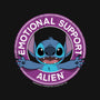 Emotional Support Alien-womens v-neck tee-drbutler