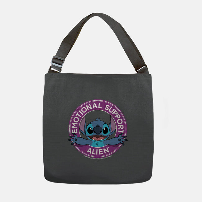 Emotional Support Alien-none adjustable tote bag-drbutler