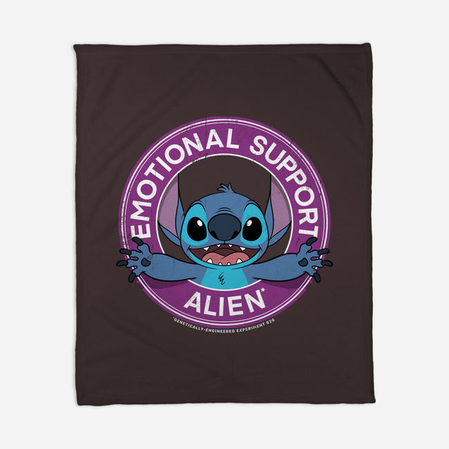 Emotional Support Alien-none fleece blanket-drbutler