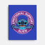Emotional Support Alien-none stretched canvas-drbutler