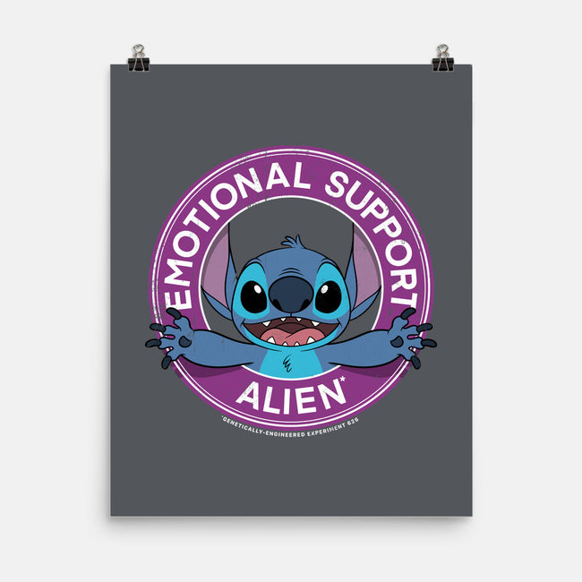 Emotional Support Alien-none matte poster-drbutler