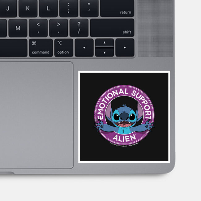 Emotional Support Alien-none glossy sticker-drbutler