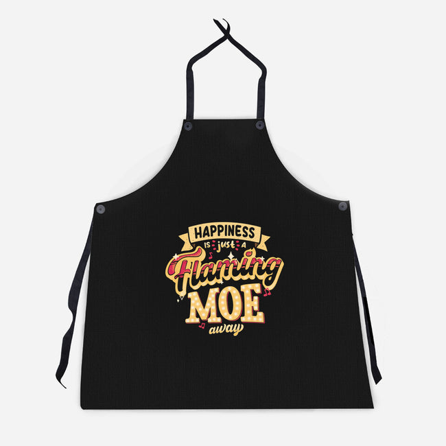 Just A Flaming Moe Away-unisex kitchen apron-teesgeex