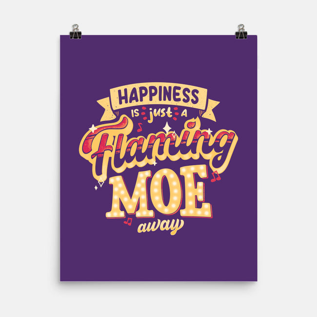 Just A Flaming Moe Away-none matte poster-teesgeex