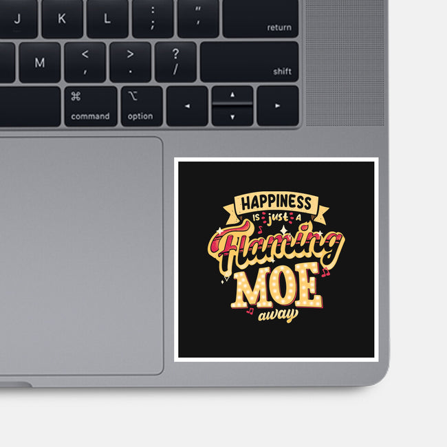 Just A Flaming Moe Away-none glossy sticker-teesgeex