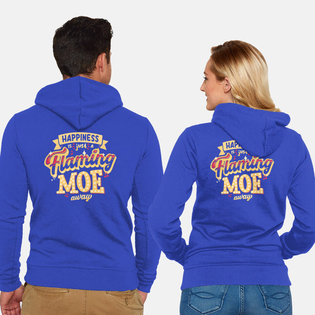 Just A Flaming Moe Away-unisex zip-up sweatshirt-teesgeex