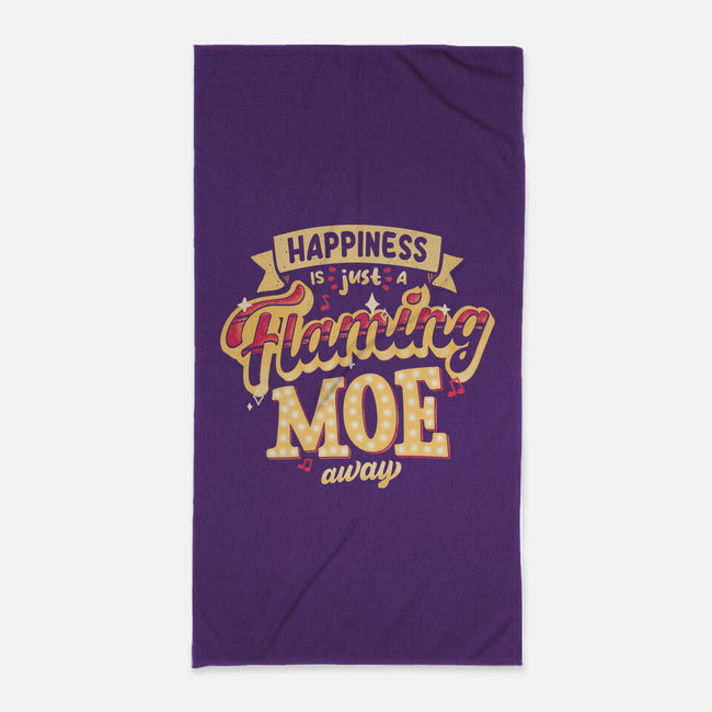 Just A Flaming Moe Away-none beach towel-teesgeex