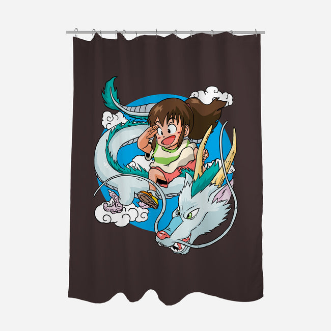 Dragon Haku-none polyester shower curtain-demonigote