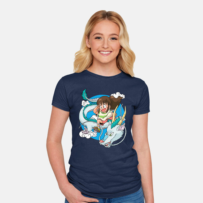 Dragon Haku-womens fitted tee-demonigote