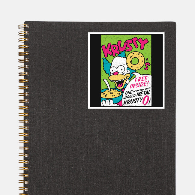 Krusty O's-none glossy sticker-dalethesk8er