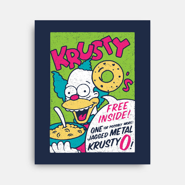 Krusty O's-none stretched canvas-dalethesk8er