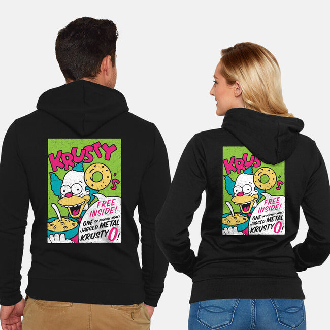 Krusty O's-unisex zip-up sweatshirt-dalethesk8er