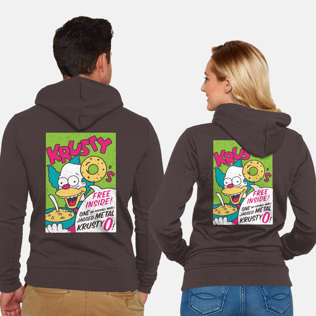 Krusty O's-unisex zip-up sweatshirt-dalethesk8er
