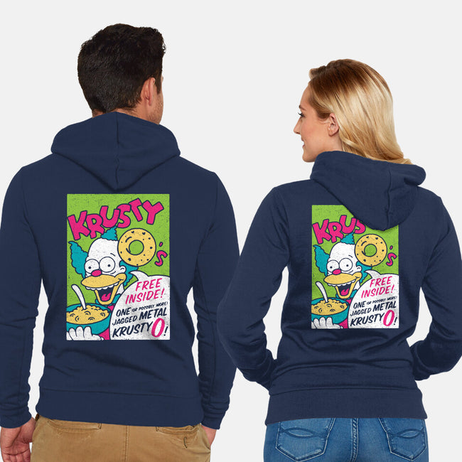 Krusty O's-unisex zip-up sweatshirt-dalethesk8er
