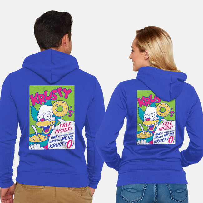 Krusty O's-unisex zip-up sweatshirt-dalethesk8er