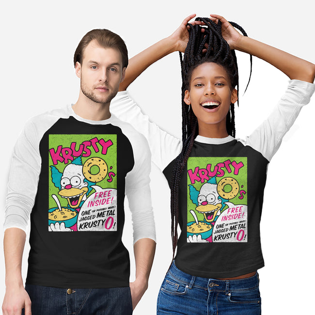 Krusty O's-unisex baseball tee-dalethesk8er