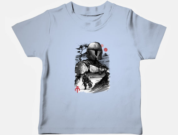 Bounty Hunter In The Desert Sumi-e