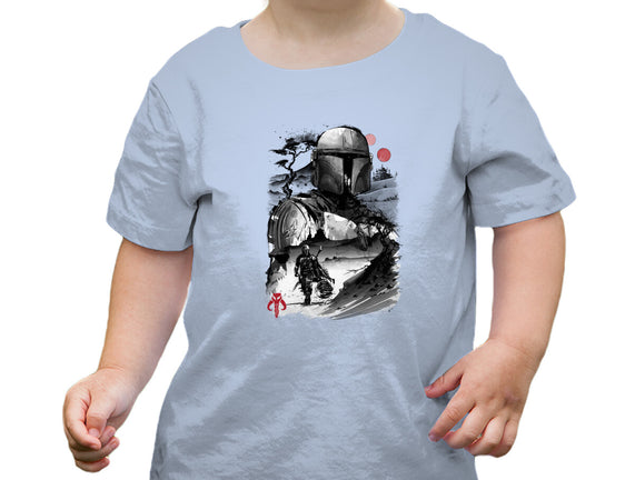 Bounty Hunter In The Desert Sumi-e