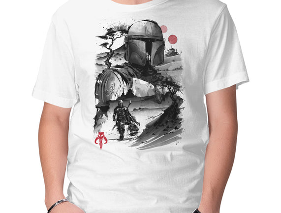 Bounty Hunter In The Desert Sumi-e