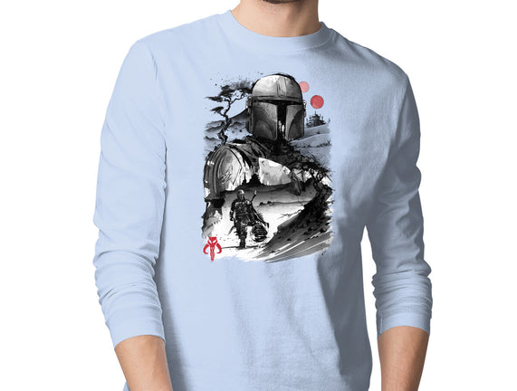 Bounty Hunter In The Desert Sumi-e