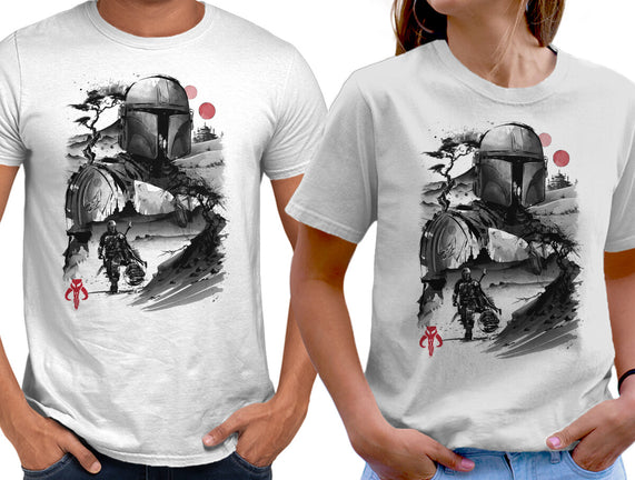 Bounty Hunter In The Desert Sumi-e