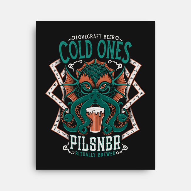 Cold Ones LoveCraft Beer-none stretched canvas-Nemons