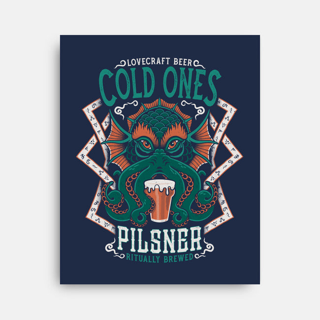 Cold Ones LoveCraft Beer-none stretched canvas-Nemons
