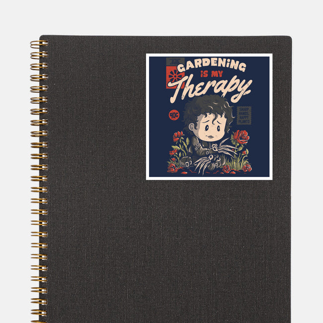 Gardening Is My Therapy-none glossy sticker-eduely