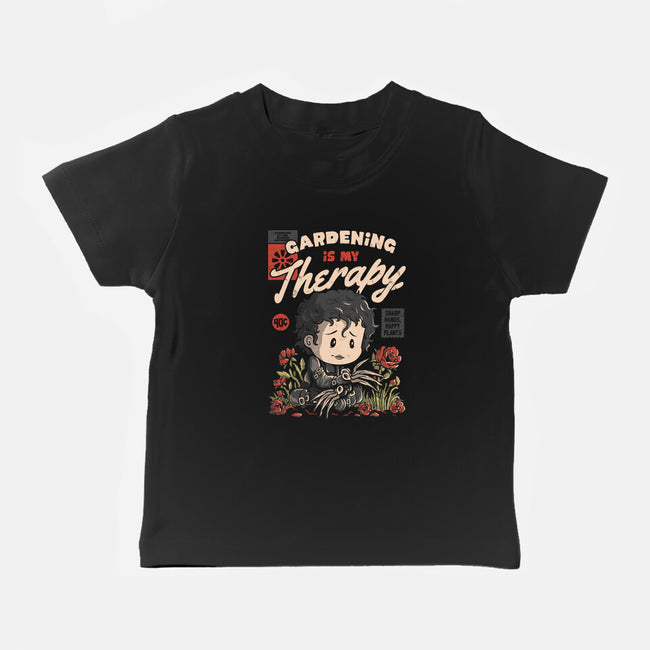 Gardening Is My Therapy-baby basic tee-eduely