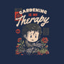 Gardening Is My Therapy-womens racerback tank-eduely