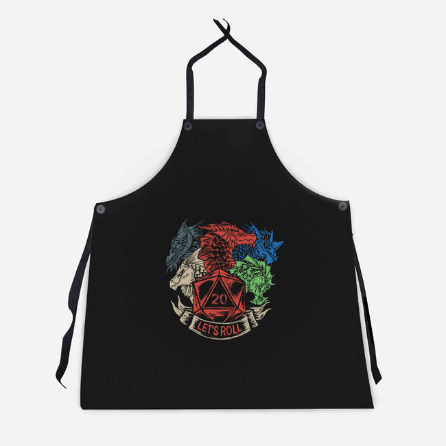 Let's Roll Tiamat-unisex kitchen apron-marsdkart