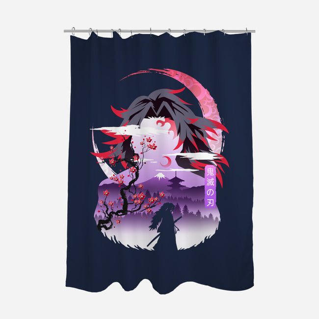 Red Moon Breathing-none polyester shower curtain-marsdkart