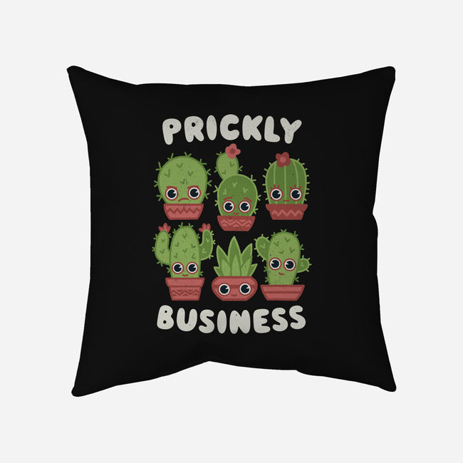 It's Prickly Business-none removable cover w insert throw pillow-Weird & Punderful