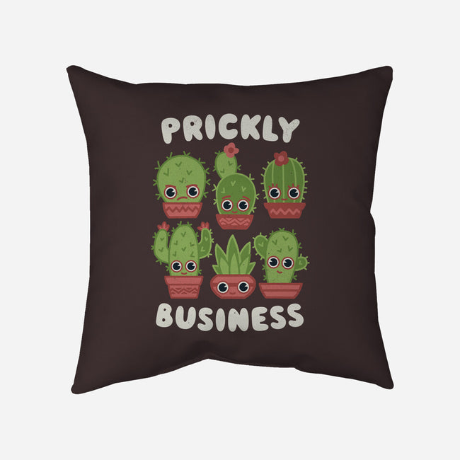 It's Prickly Business-none removable cover w insert throw pillow-Weird & Punderful