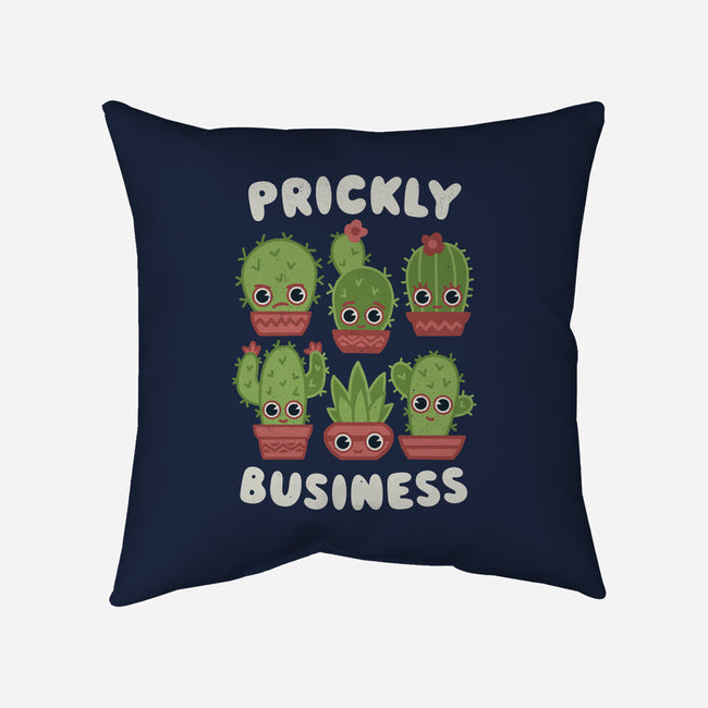 It's Prickly Business-none removable cover w insert throw pillow-Weird & Punderful
