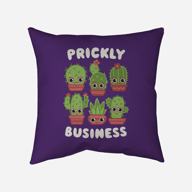 It's Prickly Business-none removable cover w insert throw pillow-Weird & Punderful