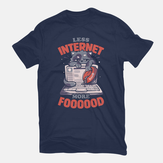 Less Internet More Food-womens basic tee-eduely