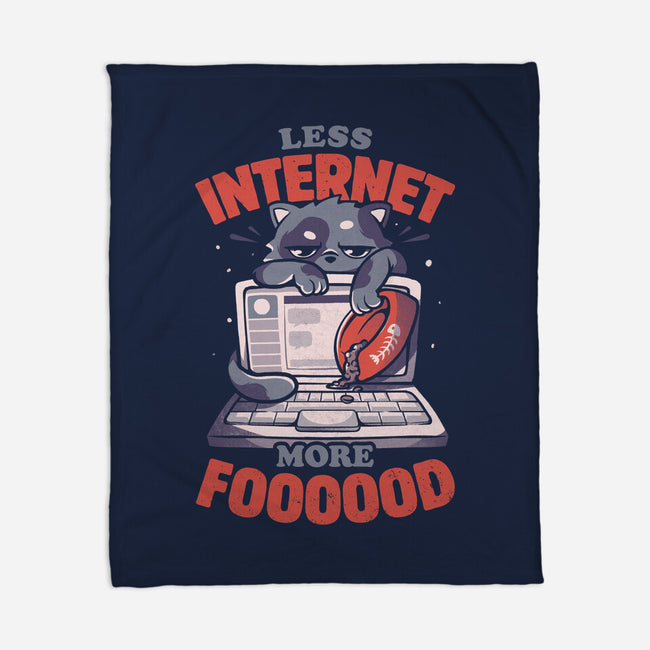 Less Internet More Food-none fleece blanket-eduely