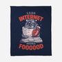 Less Internet More Food-none fleece blanket-eduely