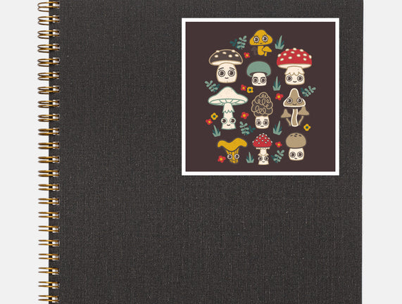 Kawaii Fungi Pattern