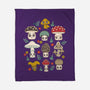 Kawaii Fungi Pattern-none fleece blanket-Weird & Punderful
