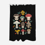 Kawaii Fungi Pattern-none polyester shower curtain-Weird & Punderful